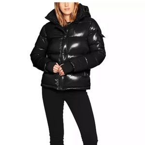 S13 Ella Lacquer Hooded Puffer Coat